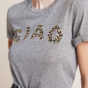 Anthropologie Sol Angeles Leopard Ciao Graphic Tee - xs - NWT